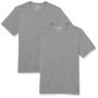 Lot de 2 T-Shirts Col V pour Homme - Gris Chiné - Amazon Essentials
