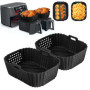 Moule Silicone Cozary pour Air Fryer - 2 Pièces Double Face