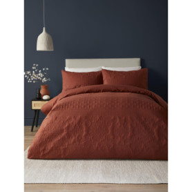 Housse de Couette Terracotta Pinsonic - Parure de Lit Luxe 200x200 cm