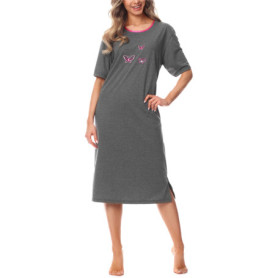 Chemise de Nuit Femme en Coton avec Broderie - Merry Style