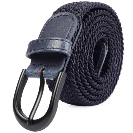 Ceinture Élastique Tressée Noire Marine pour Hommes et Femmes