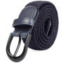 Ceinture Élastique Tressée Noire Marine pour Hommes et Femmes