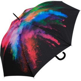 Parapluie Automatique Noir Multicolore Holy Explosion - Design Coloré et Élégant