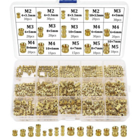 Kit d'Écrous Filetés en Laiton ANKKY - 330 Pièces pour Impression 3D