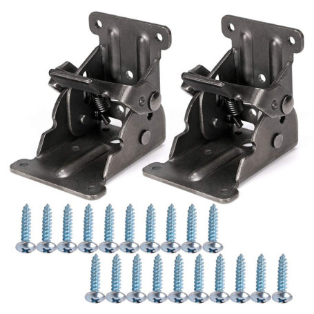 Charnières Pliantes Autobloquantes Skelang - Support de Table en Acier Noir