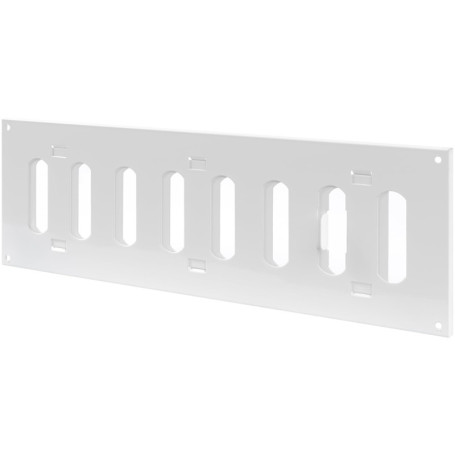 Grille d'Aération Réglable avec Moustiquaire - 300 x 100 mm - Blanc