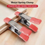 Lot de 6 Pinces à Ressort Métalliques 4 Pouces avec Revêtement en Caoutchouc