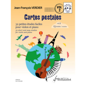 Cartes Postales pour Violon et Piano - Volume 2 avec CD Inclus