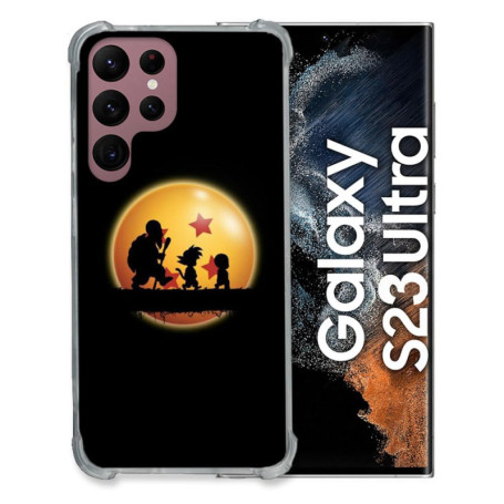 Coque Renforcée en Verre Trempé pour Samsung Galaxy S23 Ultra - Dragon Ball Vintage