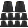 Lot de 10 tabliers de serveur noirs avec poches - AZKEEGREY