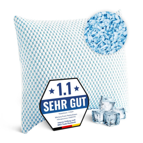 Oreiller cervical ergonomique 80x80 cm en mousse à mémoire de forme