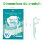 Fil Dentaire Menthe Carehabi avec Manche - 60 Unités pour un Nettoyage Optimal