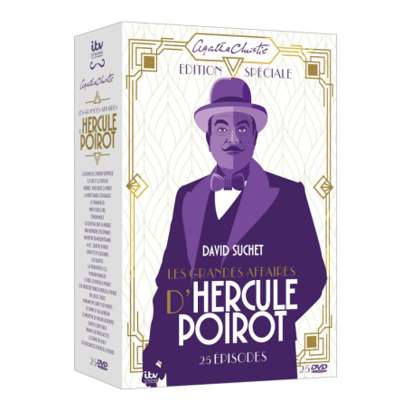 Coffret DVD Agatha Christie : Les Grandes Affaires d'Hercule Poirot - 25 Épisodes Incontournables