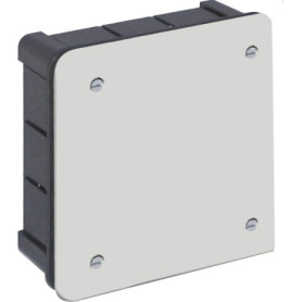 Boîte à encastrer rectangulaire 200x200 mm avec couvercle pour installations électriques