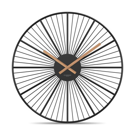 Horloge Murale Silencieuse XXL Cander Berlin Barla en Métal Noir 50 cm