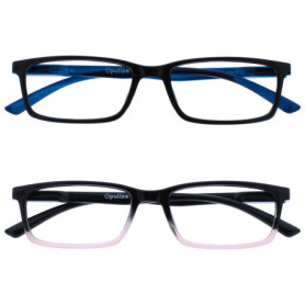 Pack de 2 Lunettes Anti-Lumière Bleue Opulize - Montures Étroites et Légères