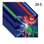 Lot de 20 serviettes en papier Pyjamasques pour anniversaires d'enfants