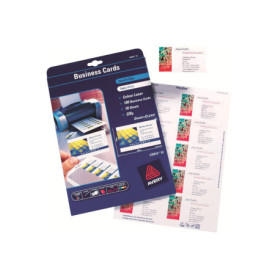 Cartes de Visite Satinées Avery Zweckform - Paquet de 10 Feuilles 220 g/m²