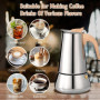 Cafetière Moka Romon en Inox 350ml - Compatible Induction et Gaz