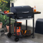 Barbecue au Charbon Royal Gourmet avec Étagères Rabattables et Thermomètre