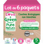 Couches Écologiques Love & Green Pure Nature T5 - 198 Couches Non Blanchies