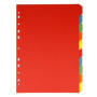 Lot de 10 Intercalaires Colorés A4 Westcott - Organisateur Pratique