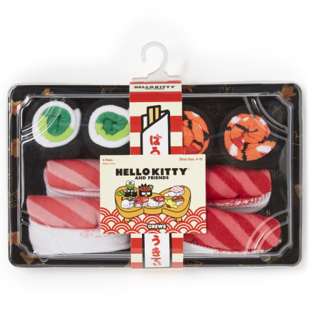 Coffret cadeau de 4 paires de chaussettes Hello Kitty & Friends - Noir assorti