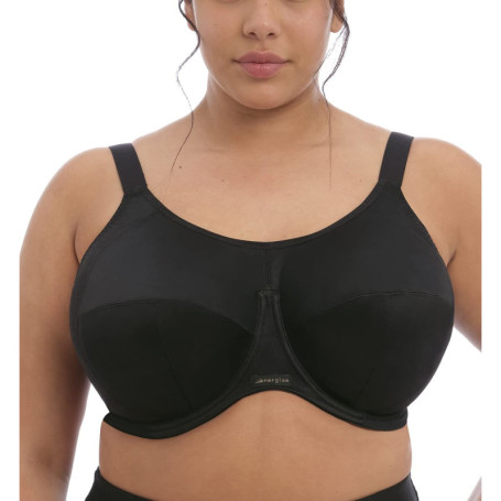 Soutien-gorge de sport Elomi Energise Noir - Bonnet Profond et Support Multiway
