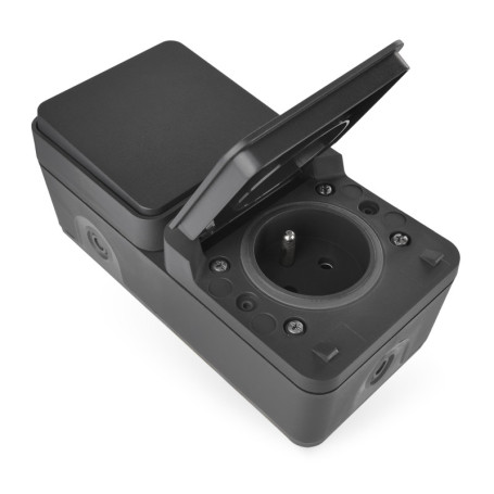 Interrupteur Va-et-Vient Étanche EMOS avec Prise Murale Standard