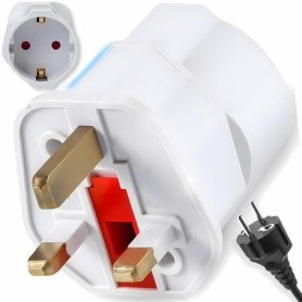 Adaptateur de Prise Schuko Retoo - Multiprise Voyage 3000W avec Fusible Intégré