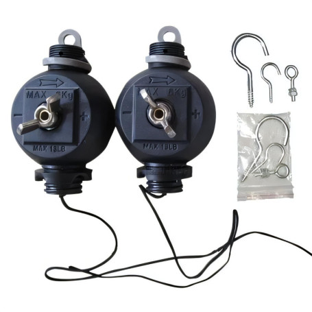 Paire de Yoyos de Suspension Réglables Easy Roller pour Éclairage Horticole