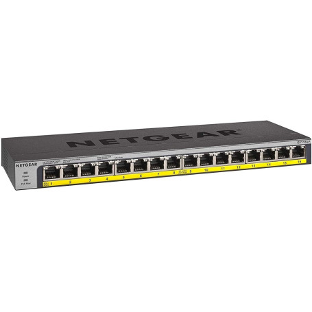 Commutateur Ethernet PoE+ Netgear GS116LP - 16 Ports Gigabit pour PME/TPE