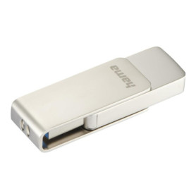 Clé USB Hama Rotate Pro 128 Go - Vitesse 100 Mo/s, Design Compact Argenté