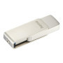 Clé USB Hama Rotate Pro 128 Go - Vitesse 100 Mo/s, Design Compact Argenté