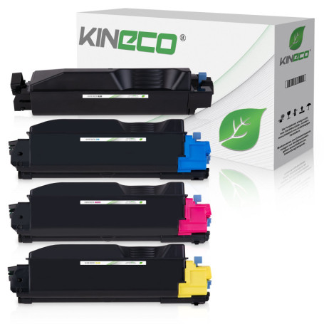 Kit de 4 Toners Compatibles Kineco pour Imprimantes Kyocera