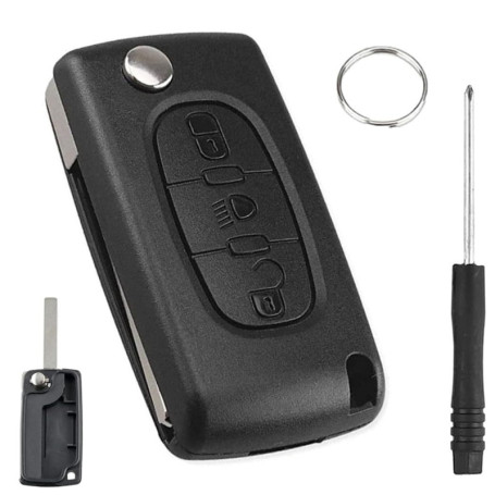 Coque Clé 3 Boutons pour Citroën C4 C5 C6 et Picasso - Kit de Remplacement