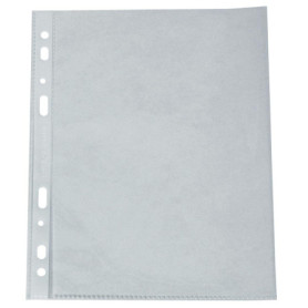 Lot de 100 pochettes perforées A4 transparentes - Q-Connect