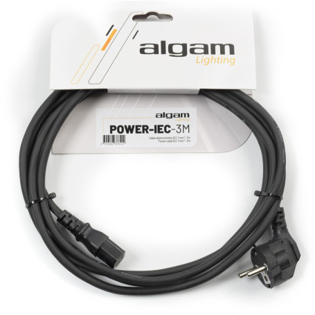 Câble d'alimentation IEC 1 mm² - 3 m pour éclairage Algam Lighting