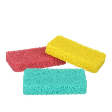 Lot de 3 éponges en silicone anti-rayures multicolores pour un nettoyage efficace