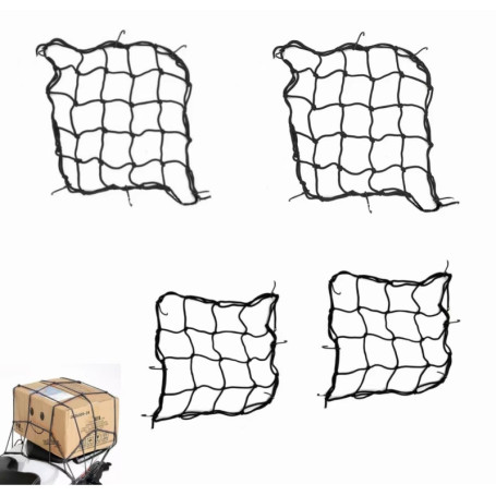 Set de 4 Filets Élastiques pour Bagages - Idéal pour Motos et Vélos