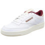 Basket Reebok Club C 85 Unisexe en Cuir Blanc et Maroon