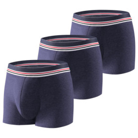 Lot de 3 Boxers Lavables pour Incontinence Légère - Taille M - Bleu