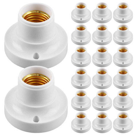 Lot de 20 Douilles Universelles E27 pour Éclairage Intérieur et Extérieur