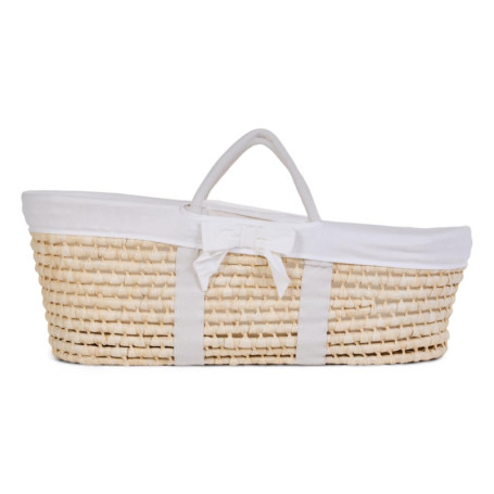 Couffin en Osier Childhome pour Bébé avec Matelas et Poignées