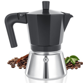 Cafetiere Italienne Induction Cozary en Aluminium et Acier Inoxydable