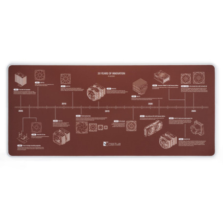 Tapis de Bureau Noctua NP-DM3 - 20ème Anniversaire, 90x40 cm, Brun