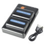 Kit de Batteries Rechargeables DSTE NP-FM55H avec Chargeur Double pour Sony