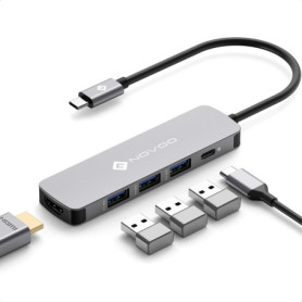 Adaptateur Hub USB C 5 en 1 NOVOO avec HDMI et 3 Ports USB 3.0