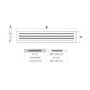 Grille de Ventilation Rectangulaire 380 x 230 mm - Blanc