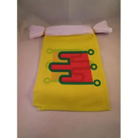 Guirlande Drapeaux Auvergne - 4 Mètres avec 20 Fanions en Polyester